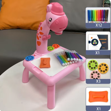 Proyector LED para Niños – Mesa de Dibujo Interactiva, Juego de Pintura y Tablero Educativo para Niños